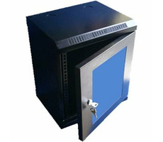 DATACOM 10" rack jednoczęściowy 12U 280 czarny/szklane drzwi
