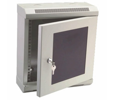 DATACOM 10" rack jednoczęściowy 9U 140 szary/szklane drzwi