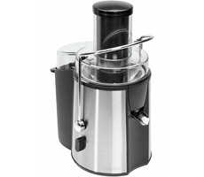 Clatronic AE 3532 / wyciskarka automatyczna / 1000 W / szyjka 75 mm / 2 prędkości / stal nierdzewna / czarna