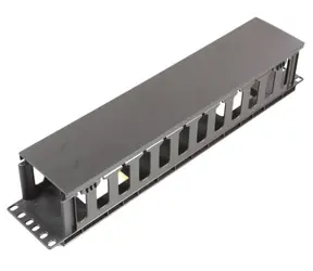 Uchwyt do zarządzania kablami MicroConnect z tworzywa sztucznego 19" do szafy 2U, czarny