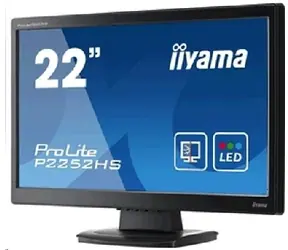 22" IIYAMA P2252HS / LED / 1920 x 1080 / TN / 16:9 / 5ms / 5M:1 / 225cd-m2 / DVI+HDMI+VGA / VESA / głośnik / Czarny