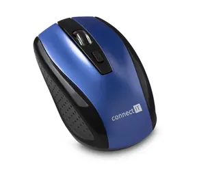 Connect IT CI-1225 niebieska / Bezprzewodowa mysz optyczna / 1600DPI / 4 przyciski / 2,4 GHz / 2xAAA