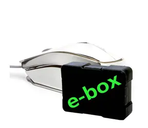 E-BLUE MOOD e-box srebrna / mysz optyczna / 3 przyciski / 1 kółko / przewodowa (USB) / 2400DPI / 7 kolorów podświetlenia / 