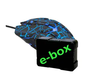 E-BLUE Auroza Gaming e-box niebieska / mysz optyczna do gier / 6 przycisków / 1 kółko / przewodowa (USB) / 4000DPI