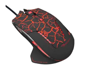 E-BLUE Mazer Pro (EMS600BCCZ-IU) czarno-czerwona / mysz optyczna do gier / 6 przycisków / 1 kółko / przewodowa (USB) / 2500DPI
