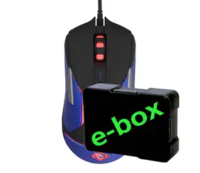 E-BLUE Auroza Gaming V2 e-box czarna / mysz optyczna do gier / 6 przycisków / 1 kółko / przewodowa (USB) / 5000DPI