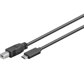 Kabel połączeniowy MicroConnect USB-C 3.1 M - USB-B 2.0 M / 480 Mbit/s / 1m / czarny