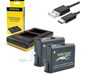 Ładowarka PATONA Photo Dual Quick Nikon EN-EL14 + 2x akumulatory 1100mAh/USB