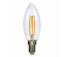 Solight WZ401A Żarówka LED E14 4W / retro / świeca / 3000K / 360° / 440lm