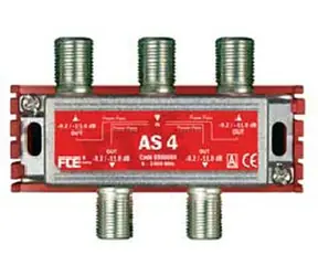 Splitter FTE AS 4, zakres 5-2400 MHz, złącze F