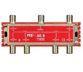 Splitter FTE AS 6, zakres 5-2400 MHz, złącze F