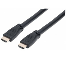 Kabel ścienny Manhattan HDMI-HDMI 10m / Ethernet / ekranowany / czarny 