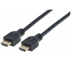 Kabel ścienny Manhattan HDMI-HDMI 8m / Ethernet / ekranowany / czarny 