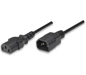 Kabel zasilający do monitora Manhattan - C14M-C13F / 1,8m