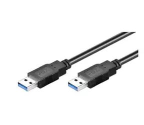 Kabel MicroConnect USB3.0 A (M) - USB3.0 A (M) / 1m / czarny