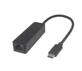 Adapter MicroConnect USB3.1 C (M) - RJ-45 (F) / 5 Gb/s / 20 cm / czarny