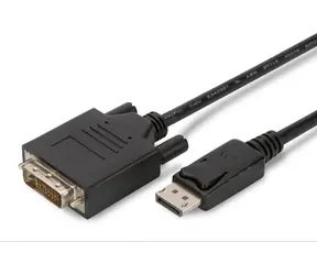 Kabel MicroConnect DisplayPort 1.2 - DVI-D MM / 1 m / 6 mm / Dual-Link / 1920 x 1080 / czarny