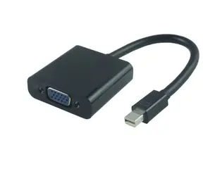 Adapter MicroConnect Mini DP - VGA MF / 15 cm / Aktywny / czarny