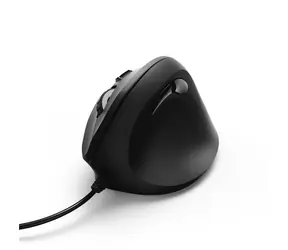 HAMA EMC-500 czarna / Mysz pionowa ergonomiczna / 1800DPI / 6 przycisków / USB