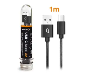 Kabel ładujący Aligator TUBA 2A USB typu C czarny