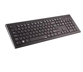 HAMA Cortino (Klawiatura) czarna / klawiatura bezprzewodowa / 2,4 GHz / klawisze multimedialne / układ EN / USB