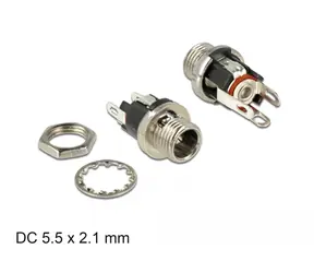 Złącze DC DeLock 5,5 x 2,1 x 9,5 mm żeńskie, wtykowe