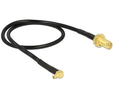 DeLock kabel antenowy RP-SMA z wtykiem grodziowym > MMCX 90° z wtyczką 320 mm