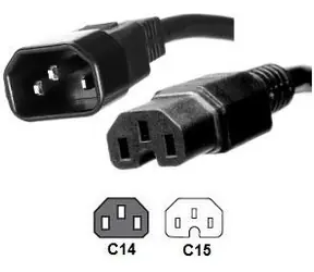 Cable połączeniowy MicroConnect C14 - C15 2m / przedłużacz / 2m