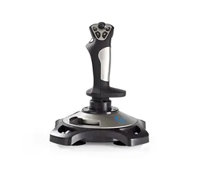 Joystick Nedis czarny / USB / 12 przycisków / kompatybilny z urządzeniami USB / kabel 1,5 m