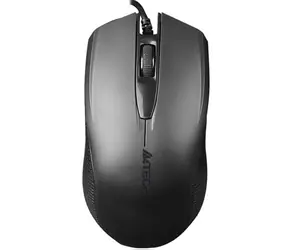 A4Tech OP-760 Czarna / Mysz optyczna / 1000 DPI / V-Track / 3 przyciski / Pokrętło czterokierunkowe / USB / 1,5 m