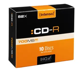INTENSO CD- R 700MB 52x / do archiwizacji danych / 10 szt. / slimbox