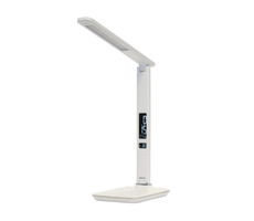 Lampa stołowa LED Immax Kingfisher 9W biała / 450lm / 12V / 1.0A / 3 jasne kolory / składane ramię / USB