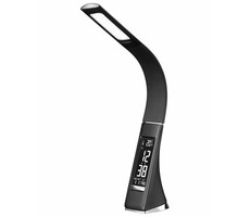 Lampa stołowa LED Immax Skóra 6,5W czarna / 300lm / 5V / 1,0A / 3 jasne kolory / elastyczne ramię / USB