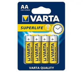 Bateria Varta Superlife AA / 1,5V / cynk-węgiel / 4 szt. / w blistrze