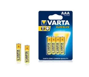 Bateria Varta Superlife AAA / 1,5V / cynk-węgiel / 4 szt. / w blistrze