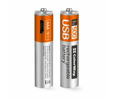 Colorway akumulator AAA / 400 mAh / Li- POL / 1,5 V / 500 cykli / microUSB / 2 szt.
