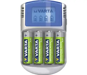 Varta Power LCD / Ładowarka + 4X baterie AA (2700mAh|NiMH) / 100-240V | 12V DC / 4xAA | AAA