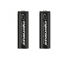 Akumulator Esperanza AA czarny / 1,2V / 2600mAh / Ni-MH / 2 szt. / w blistrze
