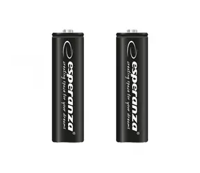 Akumulator Esperanza AA czarny / 1,2V / 2600mAh / Ni-MH / 2 szt. / w blistrze