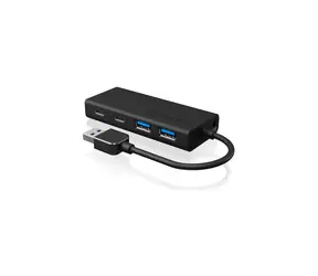 Hub USB Icy Box IB-HUB1426-U3 czarny / 2x USB 3.0 / 2x USB-C / ze złączem USB 3.0 AM