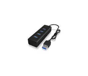 Hub USB Icy Box IB-HUB1409-U3 czarny / 4X USB 3.0 / ze złączem USB 3.0 AM
