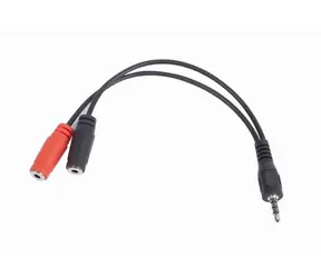 Gembird gniazdo stereo 3,5 mm na 2x gniazdo jack 3,5 mm żeńskie / audio+mikrofon / długość 20 cm