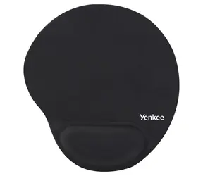 Podkładka pod mysz YENKEE Gel czarna / 250x220x20 mm