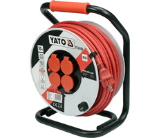 YATO YT-8108 Przedłużacz bębnowy / 230V / 16 A / Ilość gniazd 4 / Gniazdo E|F / Długość 50m / IP44