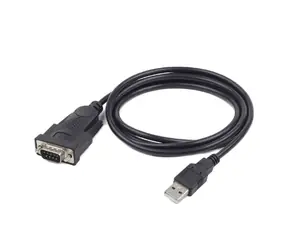 Adapter Gembird USB 2.0 A (M) - DE9 (M) czarny / 1,5m