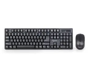 Gembird KBS-W-01 / zestaw bezprzewodowa mysz+klawiatura / układ US / czarny
