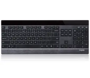 Rapoo E9270p czarna / bezprzewodowa klawiatura z dotykową powierzchnią multimedialną / 5 GHz / wersja CZ / 2x baterie AA