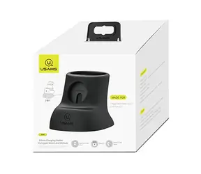 USAMS ZJ051 Podstawka ładująca do Apple Watch i Airpods, czarna 