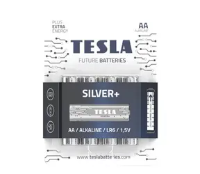 Bateria alkaliczna ołówkowa TESLA SILVER+ AA (LR06) 4 szt. w blistrze