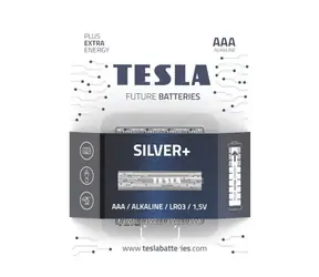 Bateria alkaliczna typu mikroołówek TESLA SILVER+ AAA (LR03) 4 szt. w blistrze